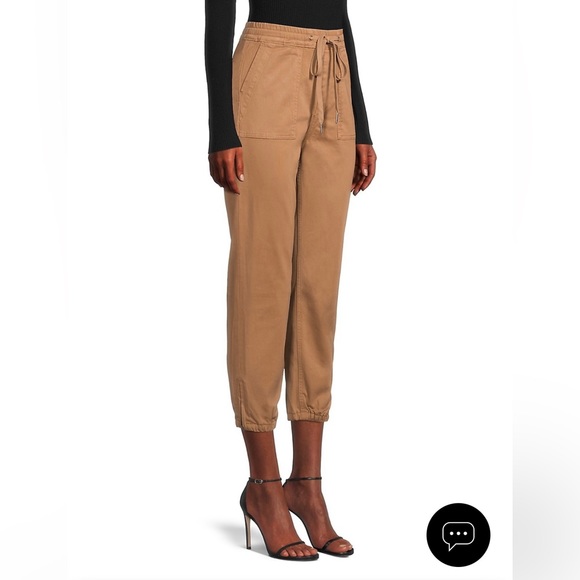 Joes Jeans Sienna Tan Coated Adjustable Waist Jogger Pants XS - Picture 4 of 10